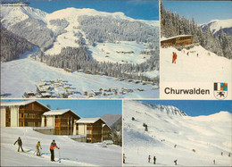 Delcampe - 1106711  Churwalden Im Skigebiet Von Pradeschier Und Alp Stätz Mehrbildkarte - Wald