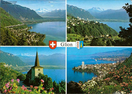 1107022  Glion S/Montreux Mehrbildkarte - Ilanz/Glion