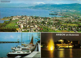 1107080  Arbon Am Bodensee, Flugaufnahme, Hotel Metropol, Am Hafen Mehrbildkarte - Arbon