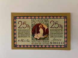 Allemagne Notgel Kudowa 25 Pfennig - Collections