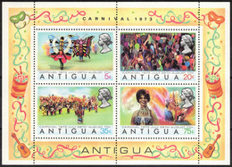 Antigua 1973 - PAPILLONS - BUTTERFLIES - YT BF 8- Mi BL 8  NEUFS ** / Carnaval - Costumes - Antigua And Barbuda (1981-...)
