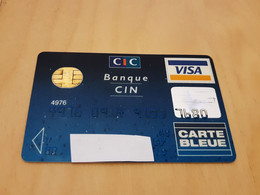 ANCIENNE CARTE A PUCE BANCAIRE CIC ANNEES 90 !!! - Cartes Bancaires Jetables