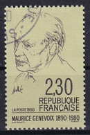MiNr. 2807 Frankreich1990, 10. Nov. 100. Geburtstag Von Maurice Genevoix (1890-1980), Schriftsteller - Ecrivains