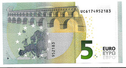 (Billets). 5 Euros 2013 Serie UC, U008G3 Signature 3 Mario Draghi N° UC 6174952183 UNC - 5 Euro