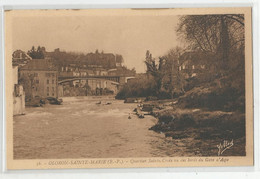 64 Oloron Sainte Marie Quartier Ste Croix Vu Des Bords Du Gave D'aspe Ed Delboy Bordeaux - Oloron Sainte Marie