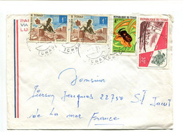 TCHAD 1976 - Affr. Sur Lettre Par Avion - Artisanat Tanneur / Insecte / U.P.U - Chad (1960-...)