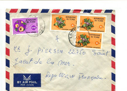 TCHAD - Affr. Sur Lettre Par Avion - Fleurs - Tsjaad (1960-...)