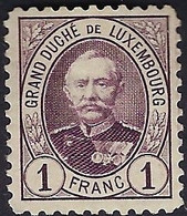 Luxembourg - Luxemburg - Timbres - 1891  Adolphe  1 Fr.  MH*  Signé  Dent. 11 - 1891 Adolphe Front Side