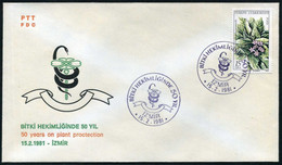 Turkey 1981 Medicinal Plants | 50 Years On Plant Protection | Special Cover, Izmir, Feb. 15 - Brieven En Documenten