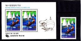 Olympics 1988 - Sailing - SOUTH KOREA - S/S+1v MNH - Summer 1988: Seoul