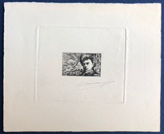 France épreuve D'artiste En Vert Noir Du N°910 15FR RIMBAUD  Poete Symboliste Français Signé Du Graveur  TTB - Artist Proofs