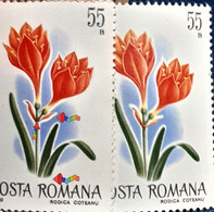 Stamps Errors Romania 1980 Mi 3721  Flowers Printed With Errors  See Image Mnh - Plaatfouten En Curiosa