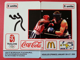 SIT 2008 Houilles JO Coca Cola Mc Donald Boxe 100 Exemplaires Willcom Jeux Olympiques Neuves ((BB0621 - Giochi Olimpici