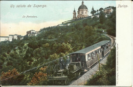 Delcampe - TORINO , Un Saluto Da Superga , La Funicolare , Carta Precursore ; Carte Précurseur , µ - Transport