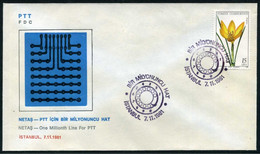 Turkey 1981 One Millionth Line For Telephone (Communication) | Special Cover, Istanbul, Nov. 7 - Brieven En Documenten