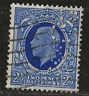Timbre Grande Bretagne Perforé - Used Stamps