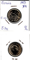 E0137 MONEDA ESPAÑA 5 PESETAS 1957 ESTRELLA 71 SIN CIRCULAR TN 5 - Andere & Zonder Classificatie