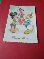 BONNE ANNEE  Mickey Donald Dingo WALT DISNEY 1961  Carte Fantaisie CPM  Cadeaux NON CIRCULEE - Other & Unclassified