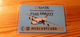 Phonecard United Kingdom Mercury - Airplane - Mint In Blister - Mercury Communications & Paytelco