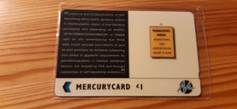 Phonecard United Kingdom Mercury - Mint In Blister - Mercury Communications & Paytelco