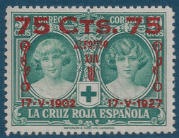 Espagne N°321* 75c Sur 30c  Croix Rouge Espagnole Tres Frais TTB & Rare - Nuevos