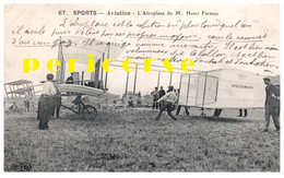 L'Aréoplane De Mr Henri Farman - Aviateurs