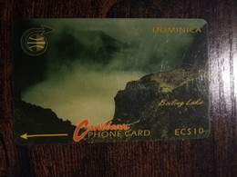 DOMINICA / $10,- GPT CARD  4CDMA  BOILING LAKE  /ON WHITE      Fine Used Card  ** 6864 ** - Dominique