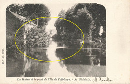 La Haine Et Le Pont De L'Ile De L'Abbaye - Saint Ghislain - Carte Circulé En 1903 - Saint-Ghislain