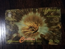 DOMINICA / $10,- GPT CARD  7CDMI    ANEMONE  Fine Used Card  ** 6869 ** - Dominica