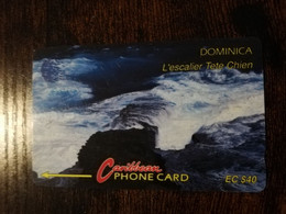 DOMINICA / $40,- GPT CARD  6CDMC  LESCALIER TETE CHIEN        Fine Used Card  ** 6871 ** - Dominica