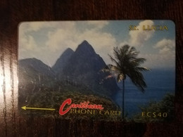 ST LUCIA    $ 40  CABLE & WIRELESS  STL-9C  7CSLC    Fine Used Card ** 6874** - Saint Lucia