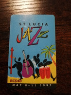 ST LUCIA    $ 40   CABLE & WIRELESS  STL-147F  147CSLF  JAZZ FESTIVAL 1997       Fine Used Card ** 6875** - Santa Lucia