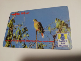 SRI LANKA RS 100 LANKA   BIRD   37SRLD   GPT  Magnetic CARD    **8678 ** - Sri Lanka (Ceilán)