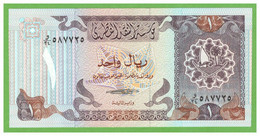 QATAR 1 RIYAL 1985  P-13b  UNC - Qatar