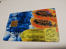 INDONESIA CHIPCARD 100 UNITS   PAPAYA        Fine Used Card   **6882 ** - Indonésie