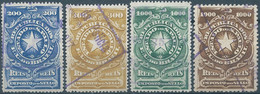 Brasil - Brasile - Brazil,Revenue Stamp Tax Fiscal,STAMP DUTY,200R - 300R - 1000R - 4000R,Used - Dienstmarken