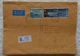 1997 Tristan Da Cunha Visual Communications & Ships REGISTERED Airmail Cover To Australia - Tristan Da Cunha
