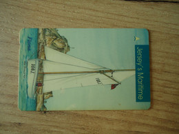 JERSEY USED CARDS  BOATS SHIPS - Bateaux