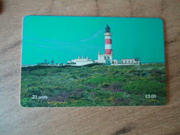 ISLE  OF MAN  USED CARDS  LIGHTHOUSES - Isle Of Man