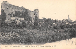 VIENNE  86  GENCAY - LE CHATEAU ET L'EGLISE - Gencay