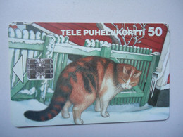 FINLAND USED  CARDS  CAT  CATS - Gatos