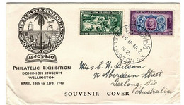 New Zealand 1940 Philatelic Exhibition,souvenir Cover - Lettres & Documents