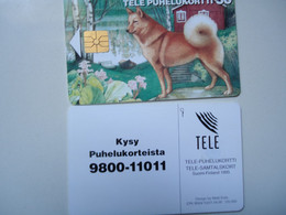 FINLAND USED  CARDS  DOG DOGS - Chiens