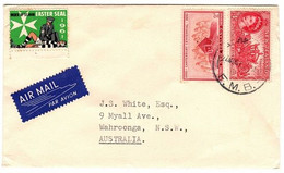 New Zealand 1961  Cover  Sent To Australia ,Easter Seal Rugby Player - Brieven En Documenten