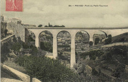 PRIVAS  Pont Du Petit Tournon  Colorisée RV - Privas