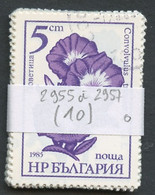 Bulgarie - Bulgarien - Bulgaria Lot 1985 Y&T N°2955 à 2957 - Michel N°3405 à 2407 (o) - Fleurs - Lot De 10 Séries - Lots & Serien
