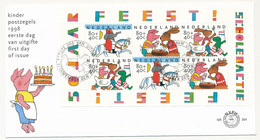 PAYS BAS - 1 Env. FDC - "Child Series - Childrens Story's (block)" - 1998 - FDC