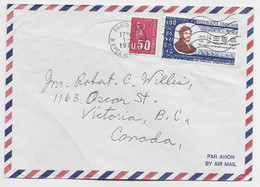 FRANCE BEQUET 50C +90C CHAMPOLLION LETTRE AVION PARIS 1.6.1971 POUR LE CANADA - 1971-1976 Marianne Of Béquet