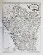 Carte Des Gouvernements D'Anjou Et Du Saumorois, De La Touraine, Du Poitou, Du Pays D'Aunis Saintonge-Angoumoi - Estampes & Gravures