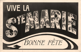 STE MARIE * Carte Photo * Vive La Sainte Marie * Bonne Fête * Art Nouveau Jugenstil - Firstnames